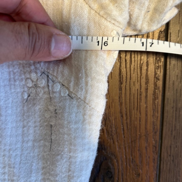 Beige Embroidered Wide Leg Jumpsuit, Cottagecore Boho Floral Romper - Picture 10 of 13